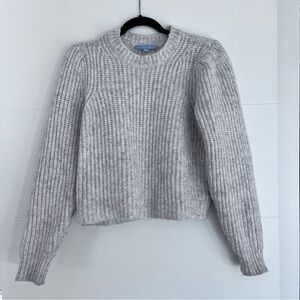 Women's Knit Sweater with puff sleeve